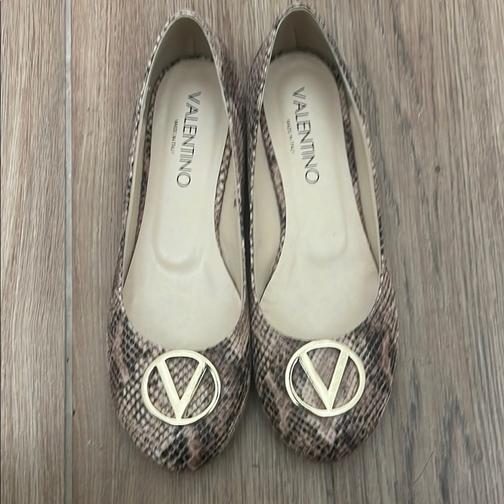 Valentino Brown Loafers with Iconic V Logo